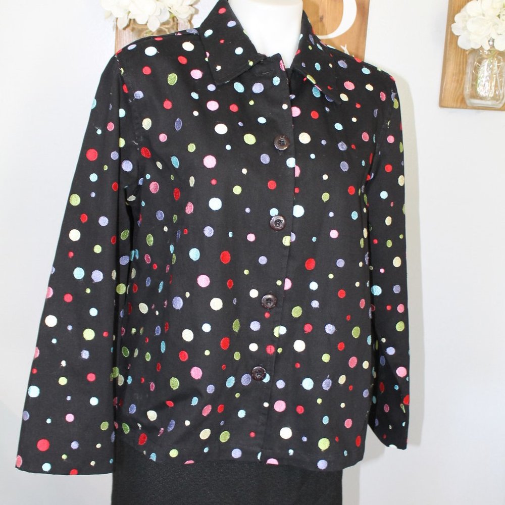 Keren Hart Polka-Dot Button-Front Jacket